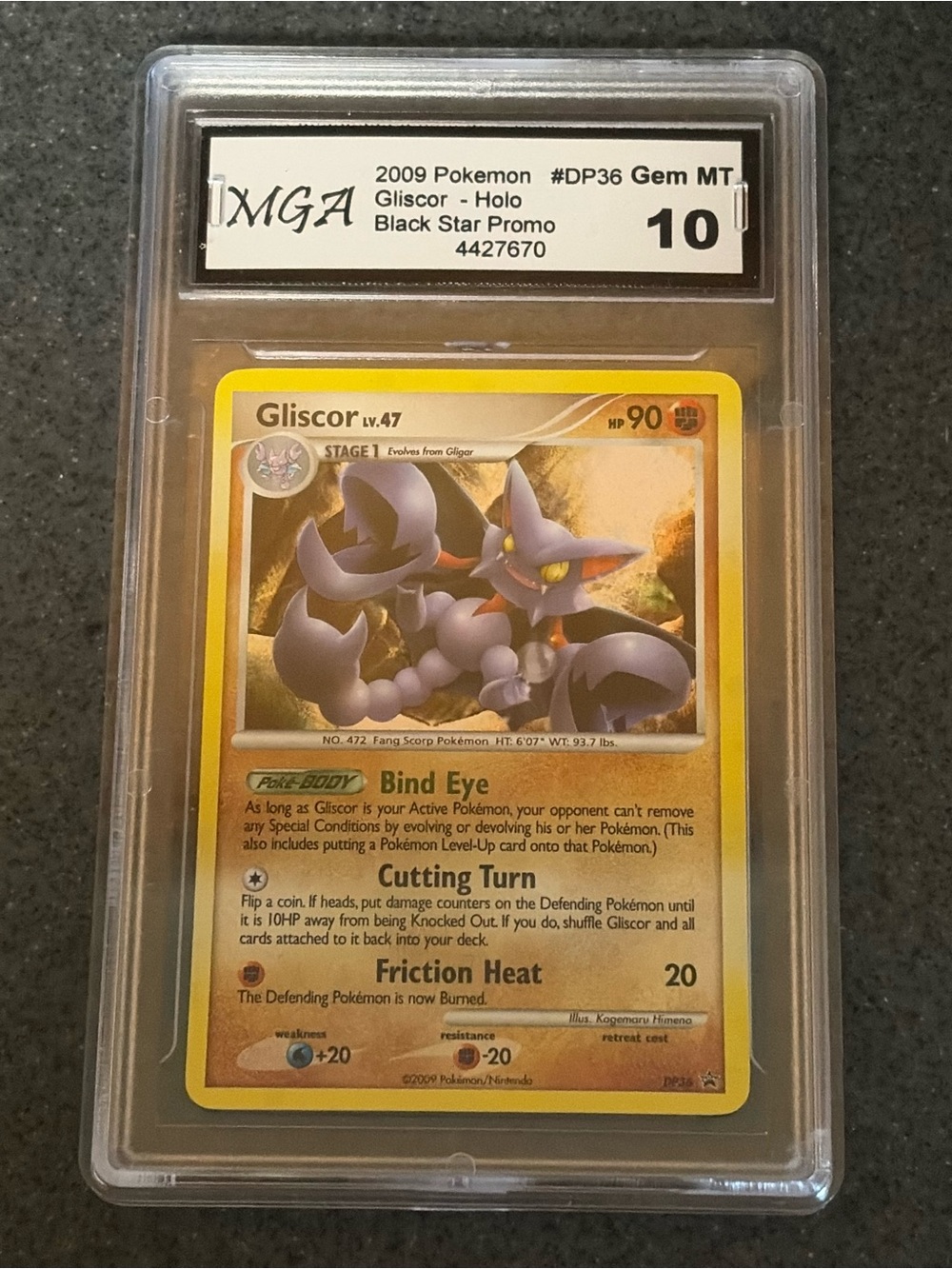Pokemon Diamond & Pearl Black Star Promo Foil Card DP36 Gliscor Graded mga 10